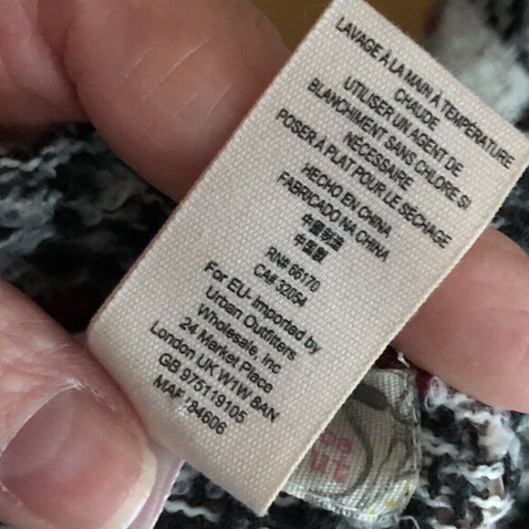 Free People Emerson Plaid Blanket Scarf Ivory - Picture 7 of 7